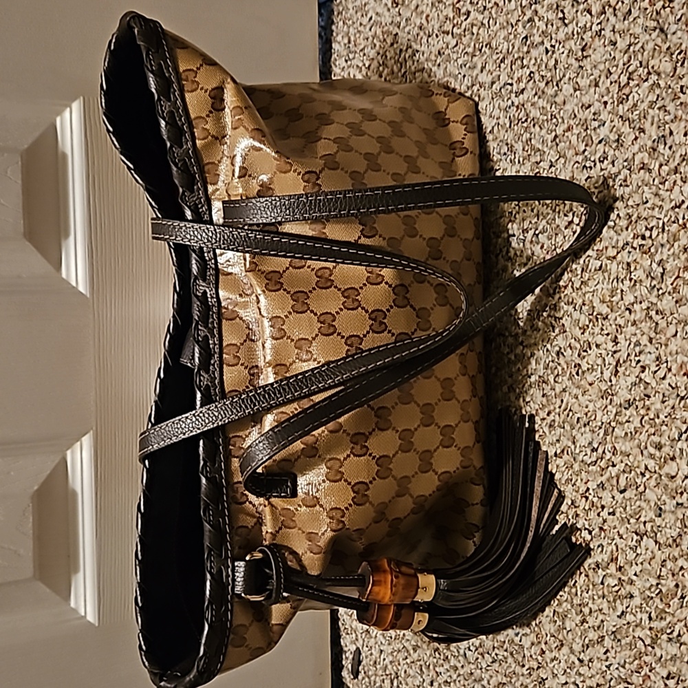 GUCCI COATED CANVAS TOTE